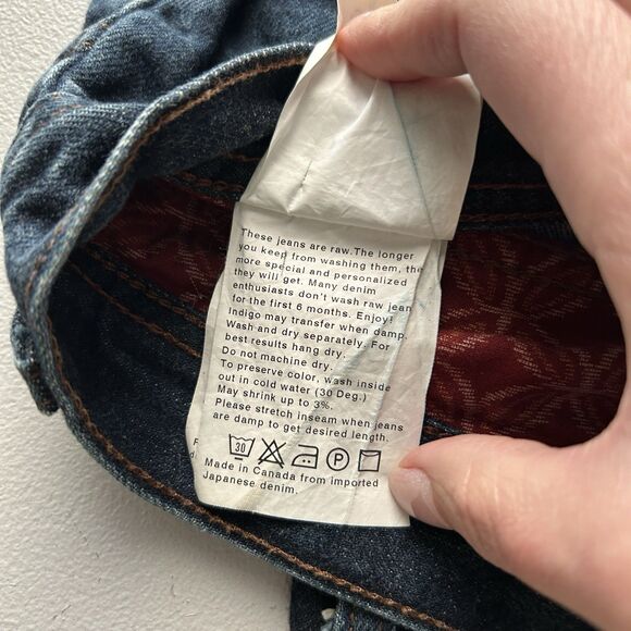 Naked And Famous Mens Weird Guy Jeans 32x26 Fuzzy Indigo Selvedge Button Fly - Picture 9 of 14